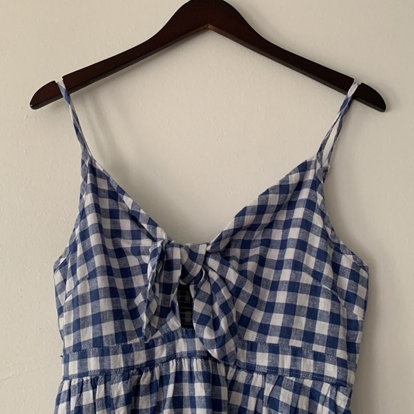 Fit & Flare Tie-Front Smocked Printed Mini Cami Dress - Picture 4 of 8